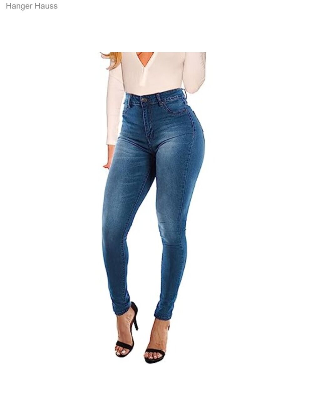 Womens High Waist Stretch Butt Lifting Skinny Colombian Jeans